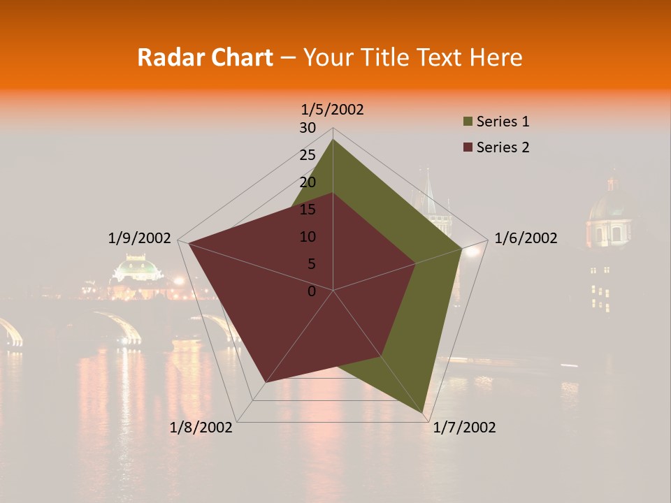 Prague, Czech At Night PowerPoint Template