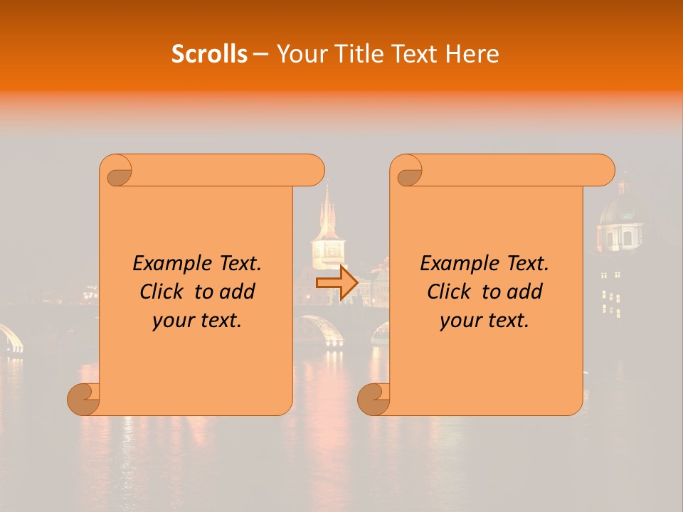 Prague, Czech At Night PowerPoint Template