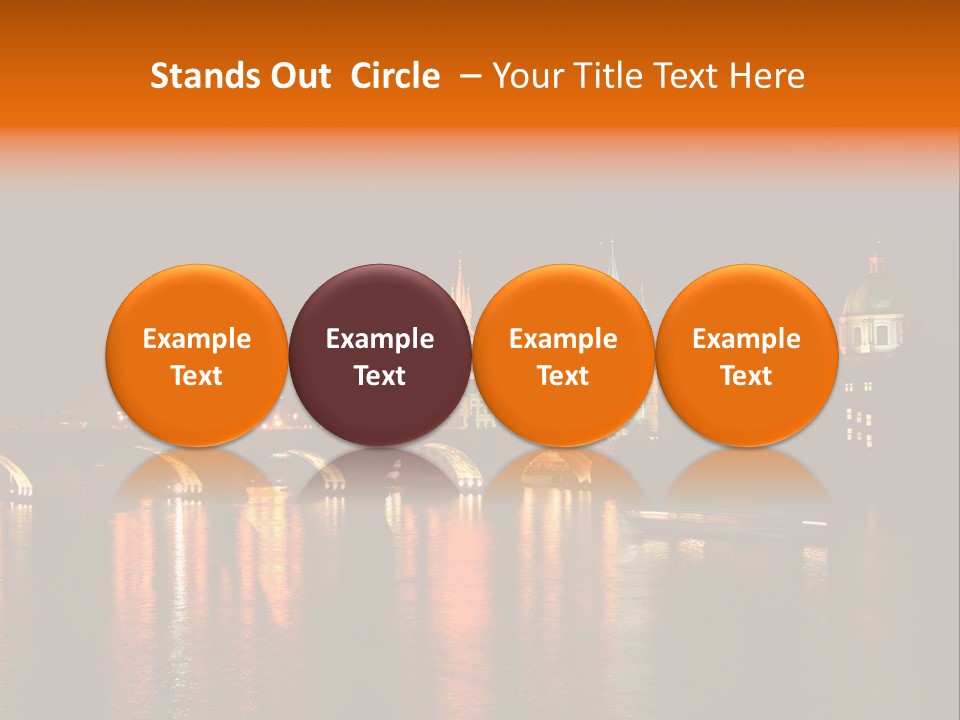 Prague, Czech At Night PowerPoint Template