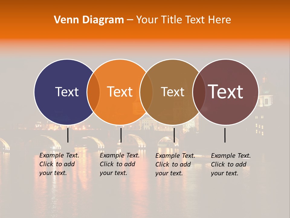 Prague, Czech At Night PowerPoint Template