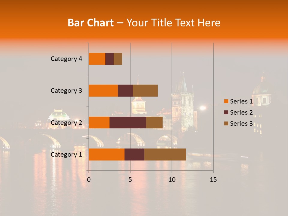 Prague, Czech At Night PowerPoint Template