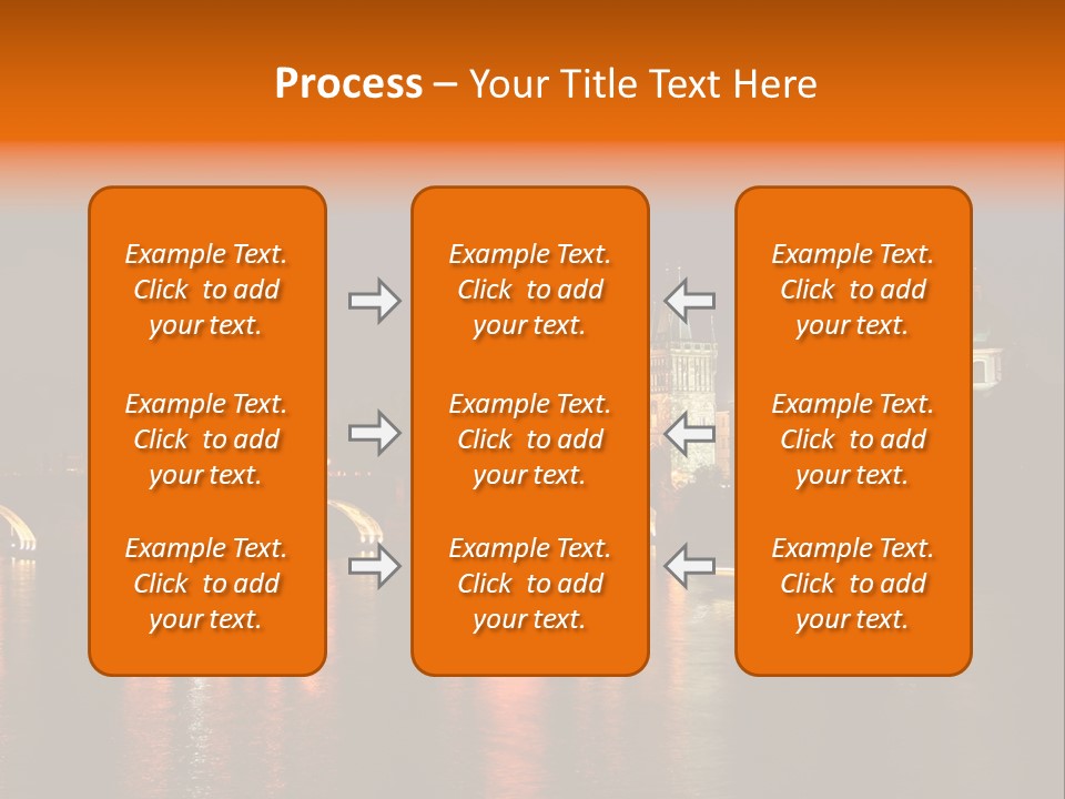 Prague, Czech At Night PowerPoint Template