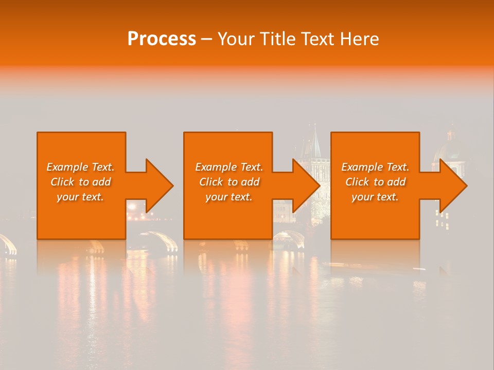 Prague, Czech At Night PowerPoint Template