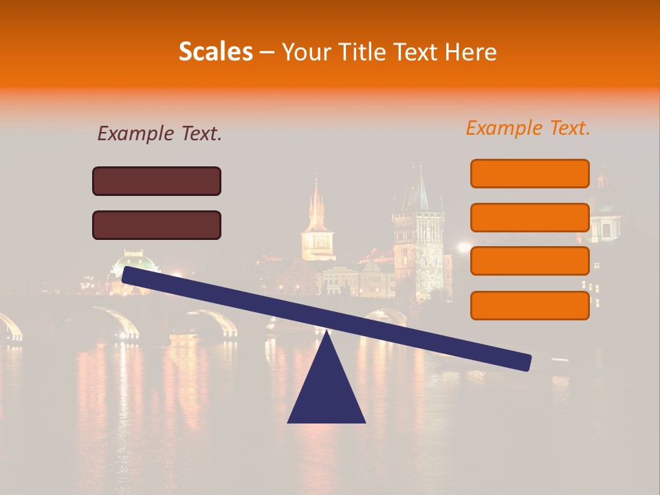 Prague, Czech At Night PowerPoint Template