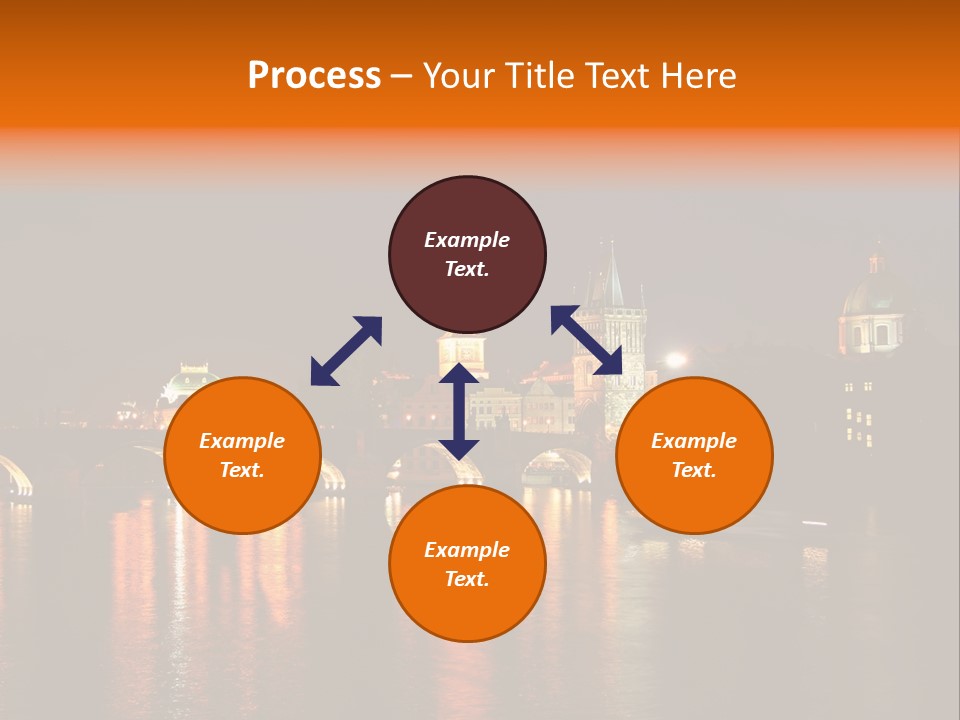 Prague, Czech At Night PowerPoint Template