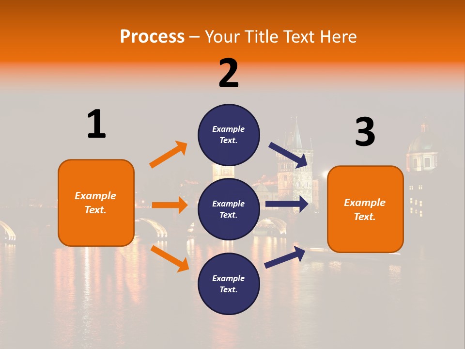 Prague, Czech At Night PowerPoint Template