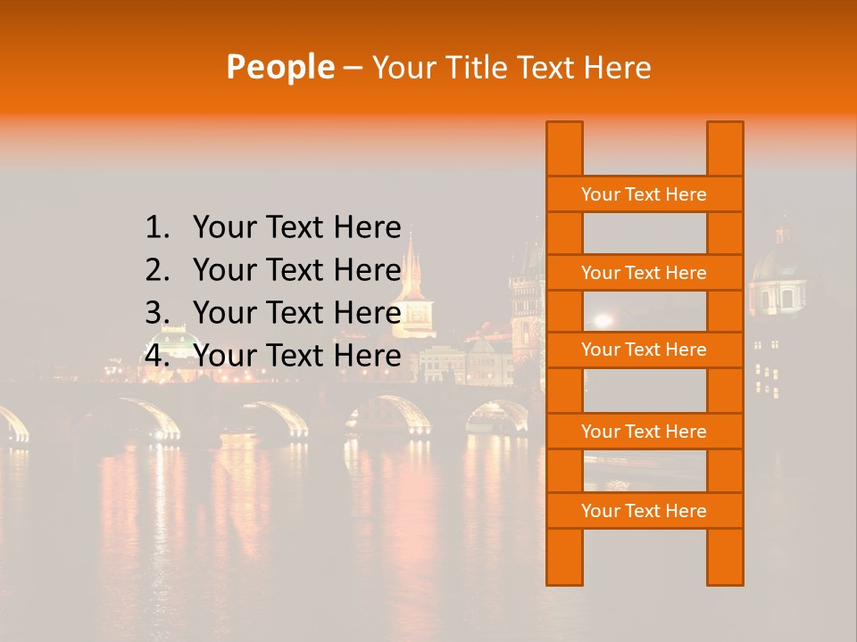 Prague, Czech At Night PowerPoint Template