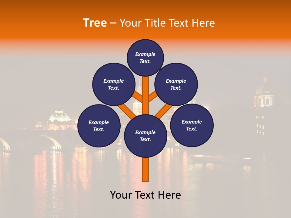 Prague, Czech At Night PowerPoint Template