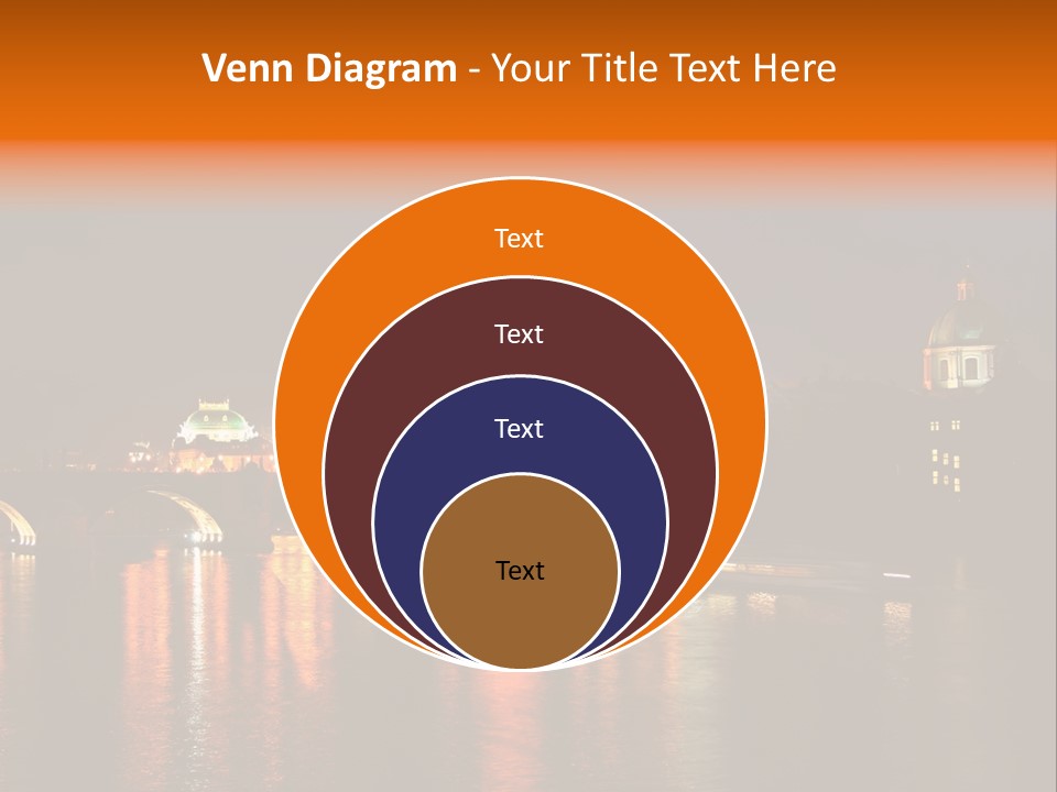 Prague, Czech At Night PowerPoint Template