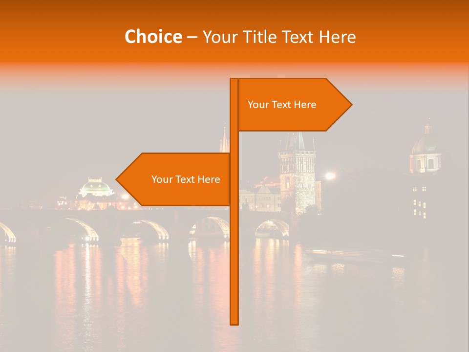 Prague, Czech At Night PowerPoint Template