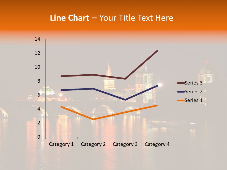 Prague, Czech At Night PowerPoint Template