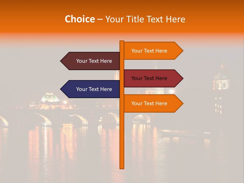 Prague, Czech At Night PowerPoint Template