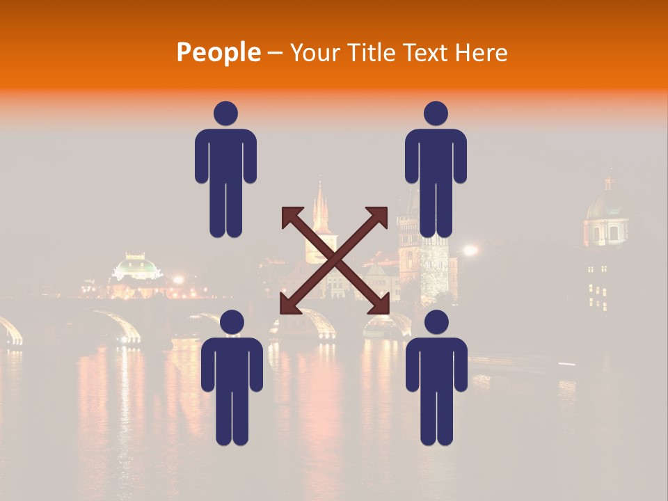 Prague, Czech At Night PowerPoint Template