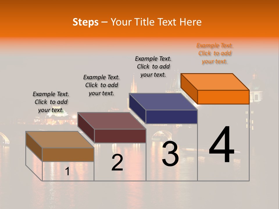 Prague, Czech At Night PowerPoint Template