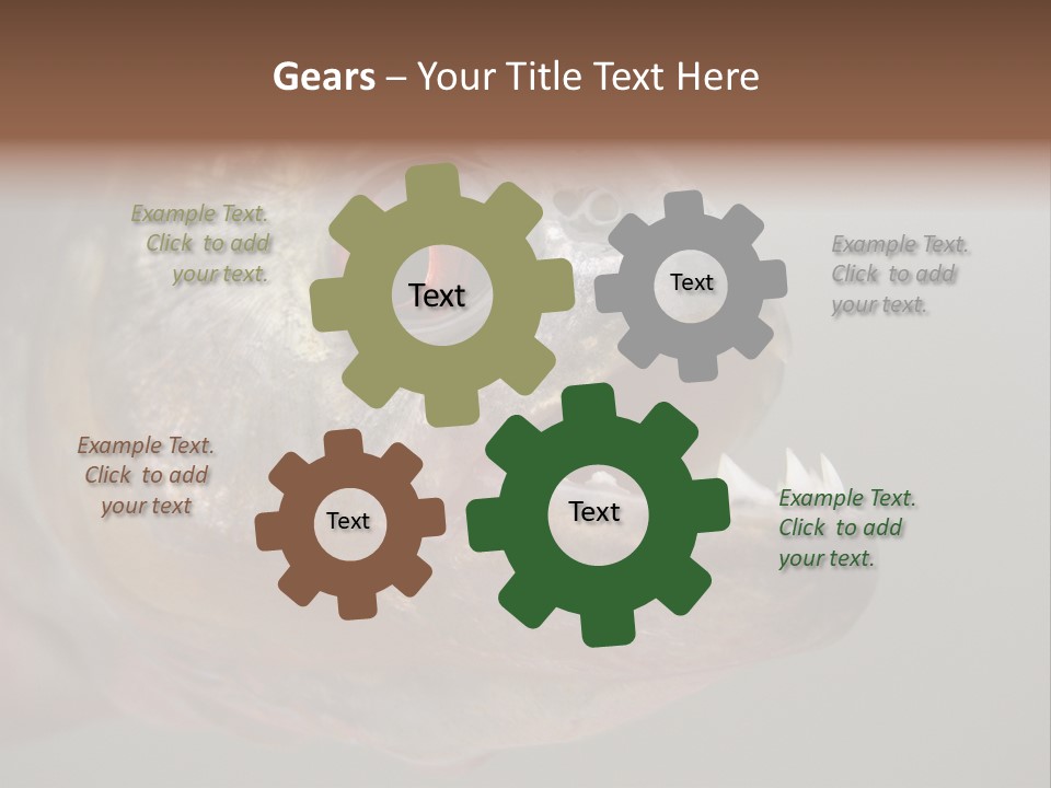 Little Girl Brushing Teeth In Bathroom PowerPoint Template