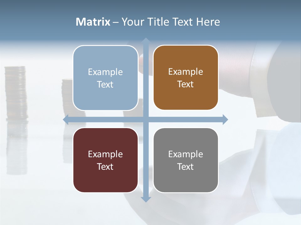 A Hand Putting A Coin Into A Pile Of Coins PowerPoint Template