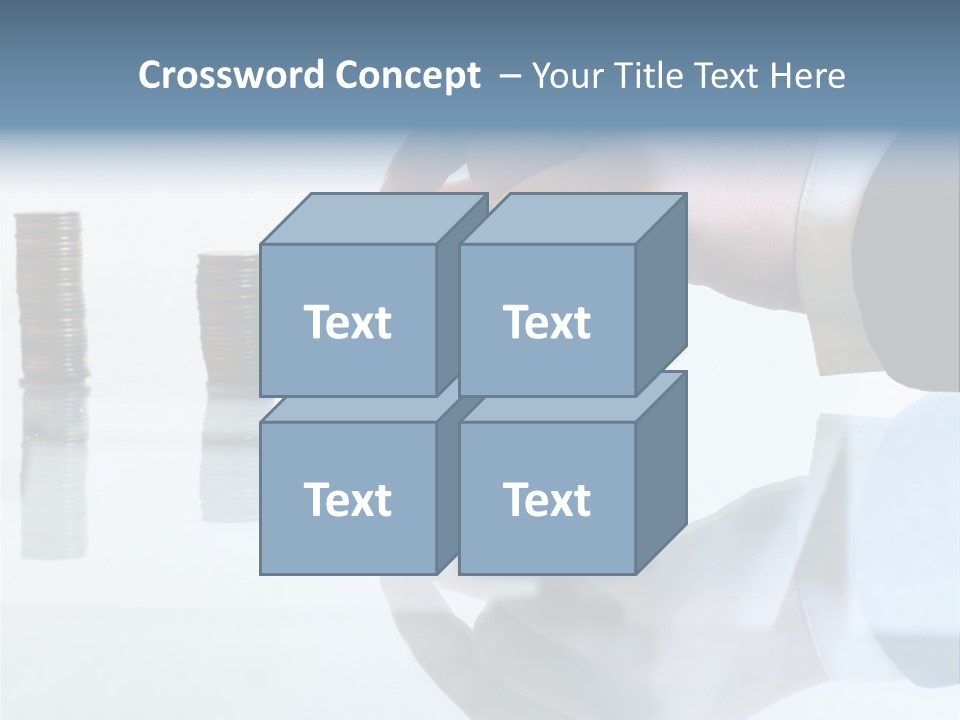A Hand Putting A Coin Into A Pile Of Coins PowerPoint Template