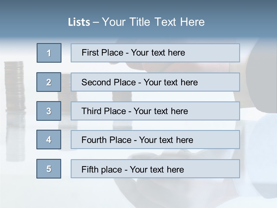 A Hand Putting A Coin Into A Pile Of Coins PowerPoint Template