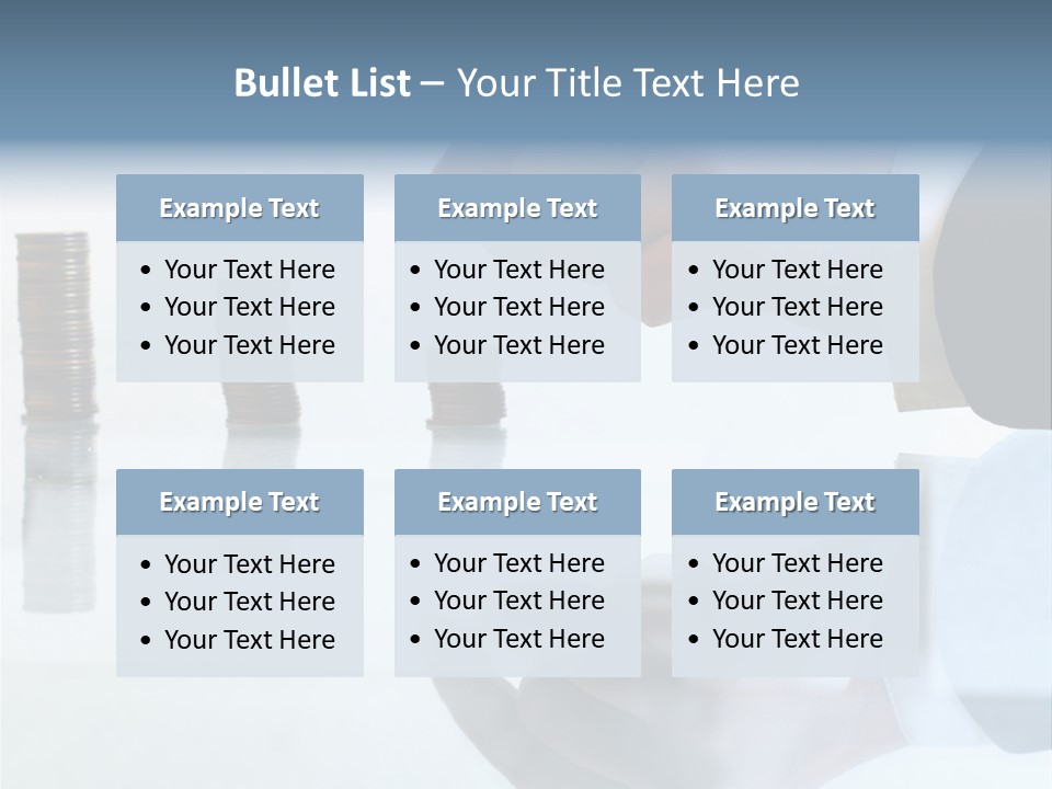 A Hand Putting A Coin Into A Pile Of Coins PowerPoint Template