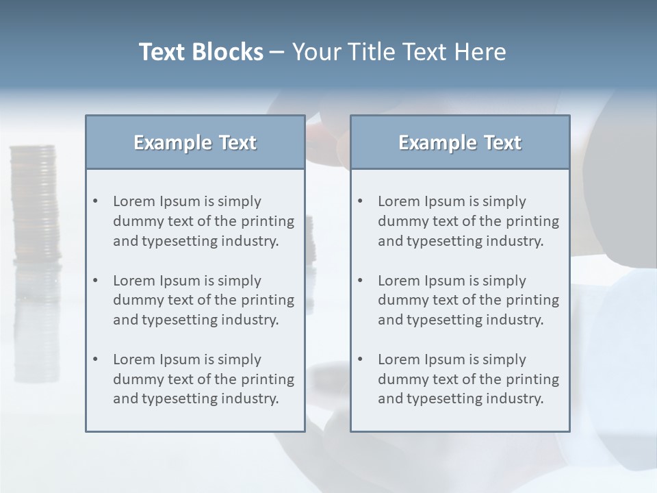 A Hand Putting A Coin Into A Pile Of Coins PowerPoint Template