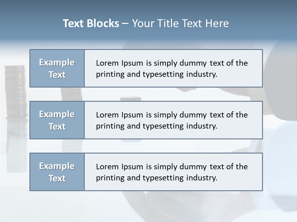 A Hand Putting A Coin Into A Pile Of Coins PowerPoint Template