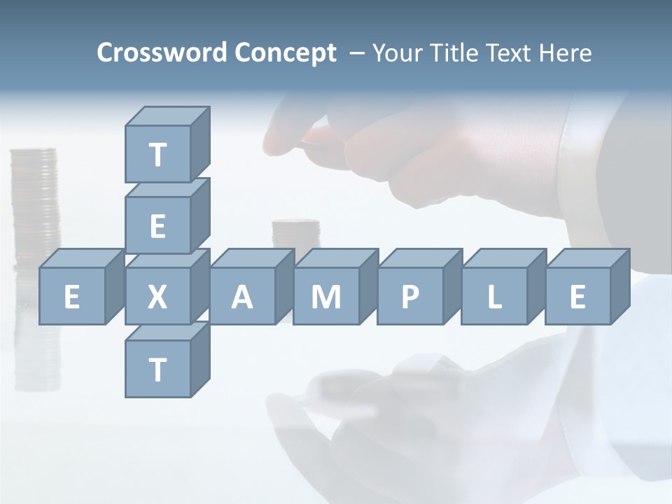 A Hand Putting A Coin Into A Pile Of Coins PowerPoint Template