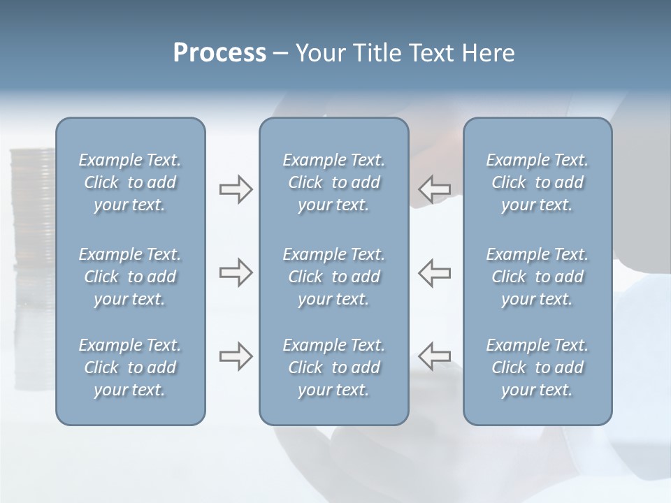 A Hand Putting A Coin Into A Pile Of Coins PowerPoint Template