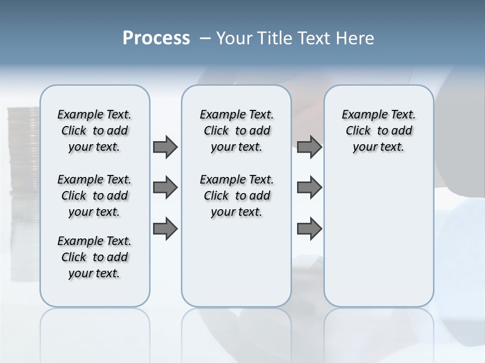 A Hand Putting A Coin Into A Pile Of Coins PowerPoint Template