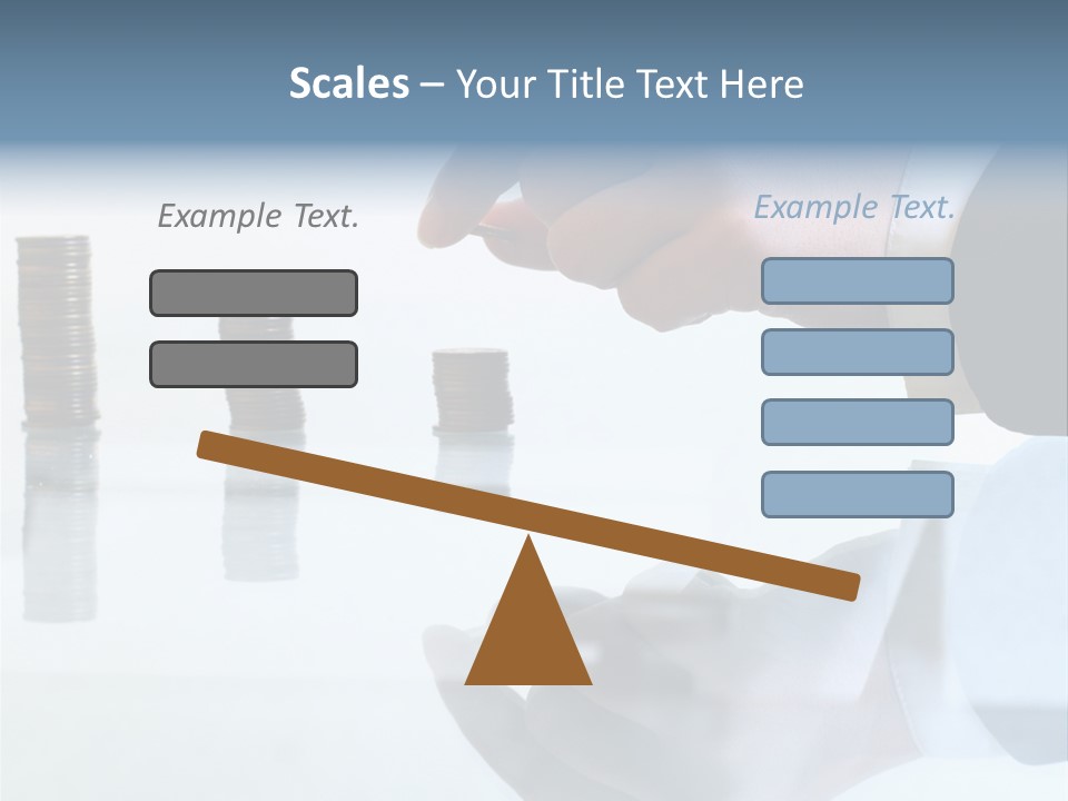 A Hand Putting A Coin Into A Pile Of Coins PowerPoint Template