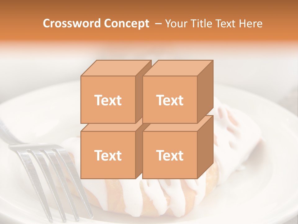 A Cheese Danish And Coffee For Breakfast. PowerPoint Template