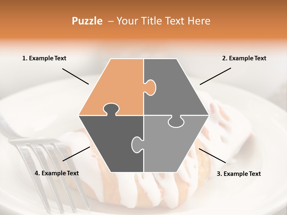 A Cheese Danish And Coffee For Breakfast. PowerPoint Template