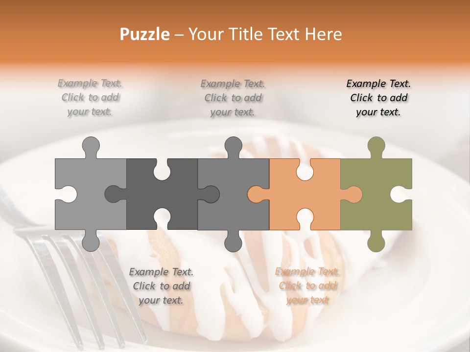 A Cheese Danish And Coffee For Breakfast. PowerPoint Template
