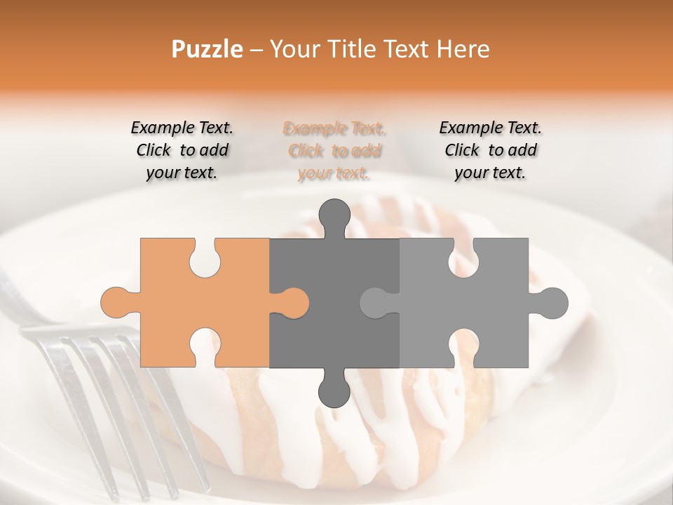 A Cheese Danish And Coffee For Breakfast. PowerPoint Template