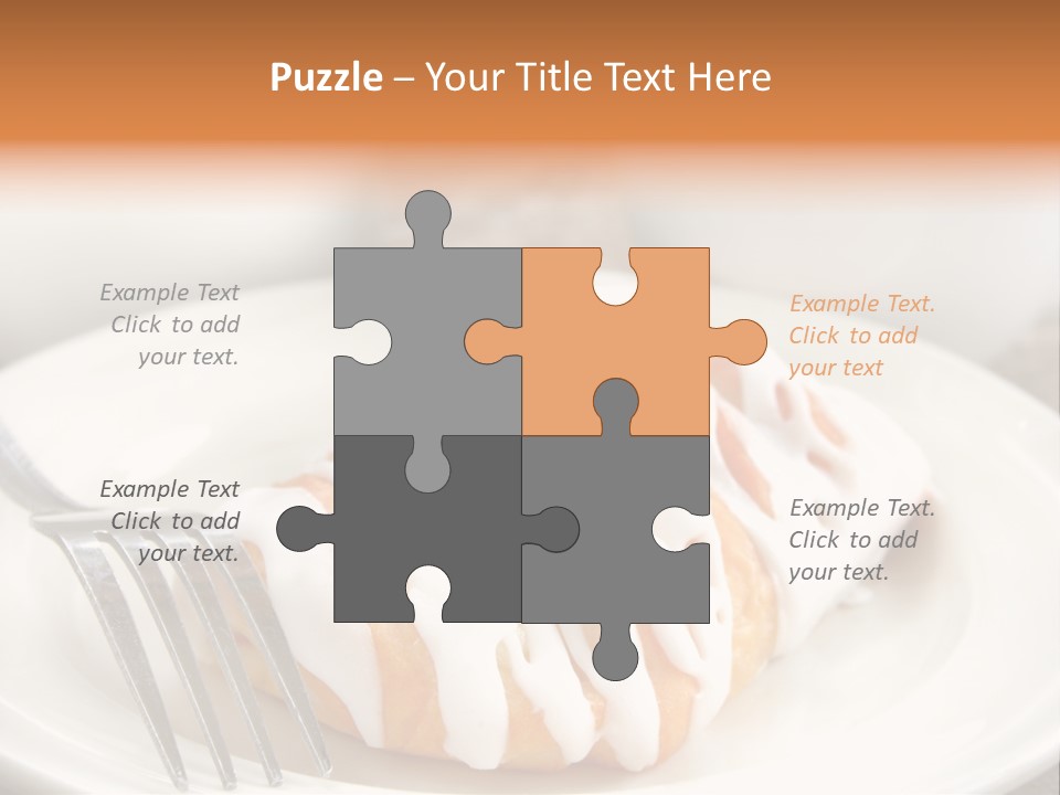 A Cheese Danish And Coffee For Breakfast. PowerPoint Template