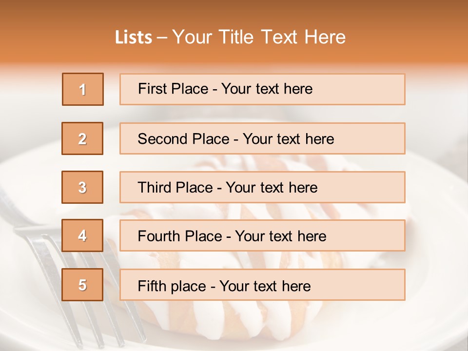 A Cheese Danish And Coffee For Breakfast. PowerPoint Template