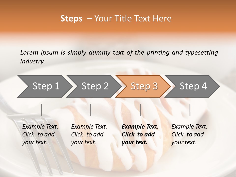 A Cheese Danish And Coffee For Breakfast. PowerPoint Template