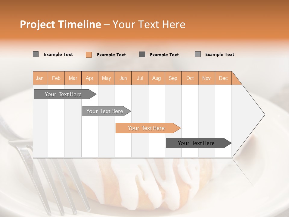 A Cheese Danish And Coffee For Breakfast. PowerPoint Template