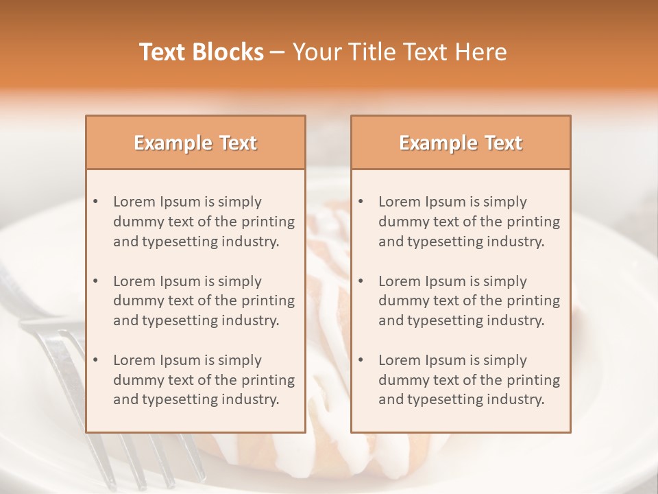 A Cheese Danish And Coffee For Breakfast. PowerPoint Template