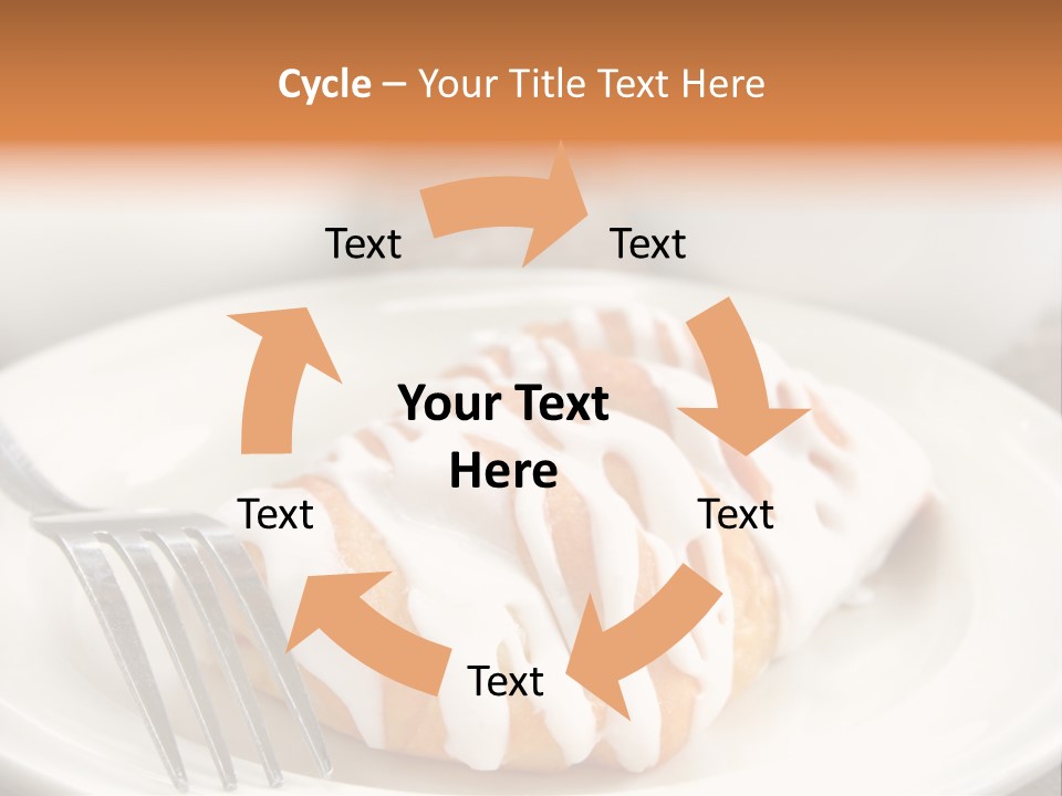 A Cheese Danish And Coffee For Breakfast. PowerPoint Template