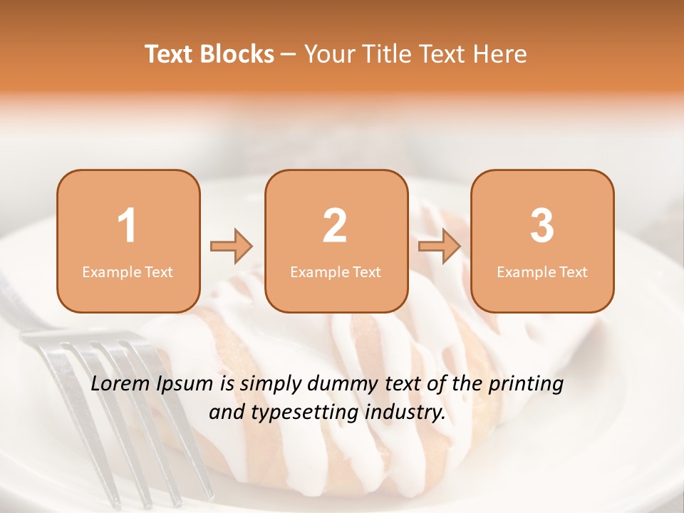 A Cheese Danish And Coffee For Breakfast. PowerPoint Template