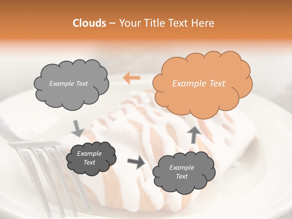 A Cheese Danish And Coffee For Breakfast. PowerPoint Template