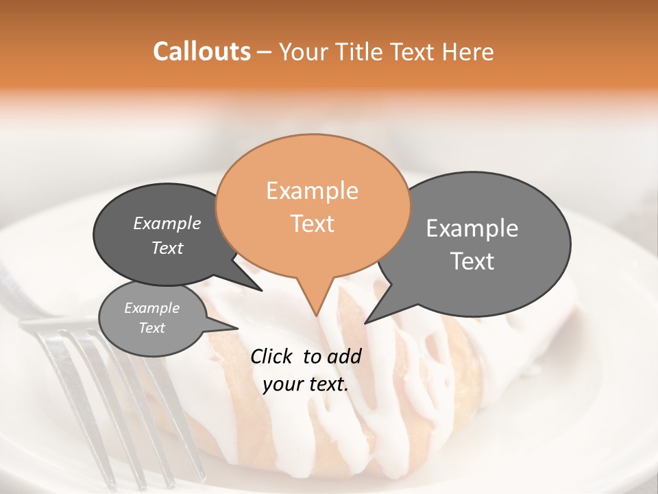 A Cheese Danish And Coffee For Breakfast. PowerPoint Template
