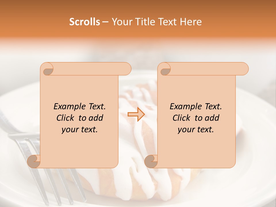 A Cheese Danish And Coffee For Breakfast. PowerPoint Template