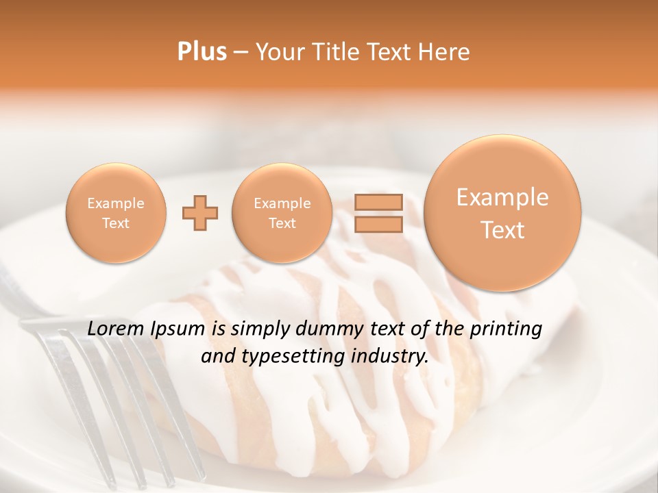 A Cheese Danish And Coffee For Breakfast. PowerPoint Template