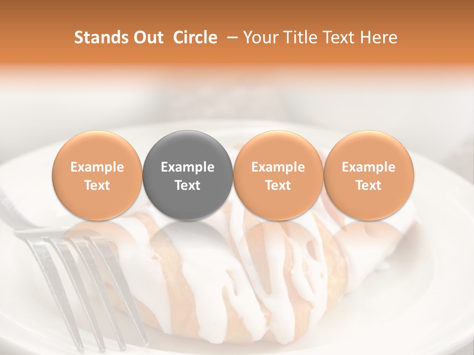 A Cheese Danish And Coffee For Breakfast. PowerPoint Template