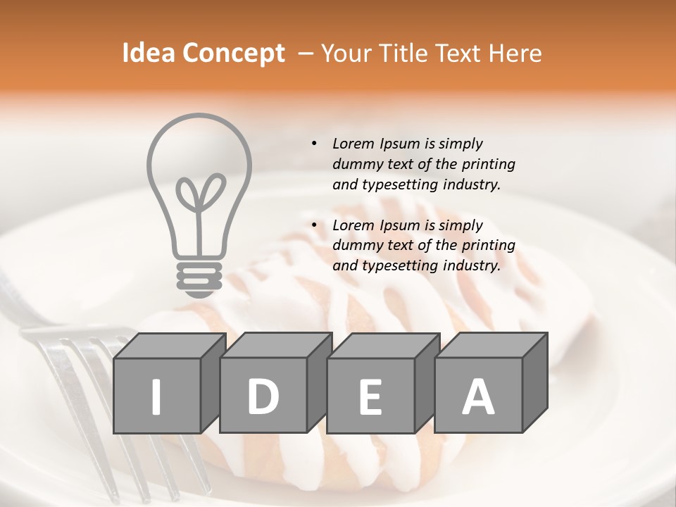 A Cheese Danish And Coffee For Breakfast. PowerPoint Template
