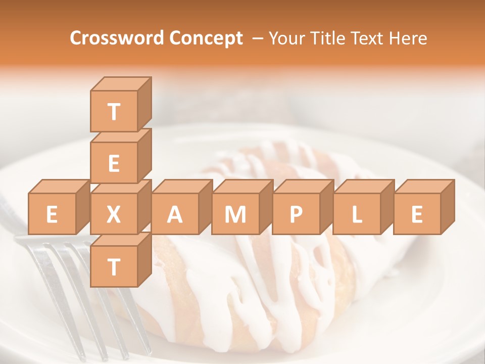 A Cheese Danish And Coffee For Breakfast. PowerPoint Template