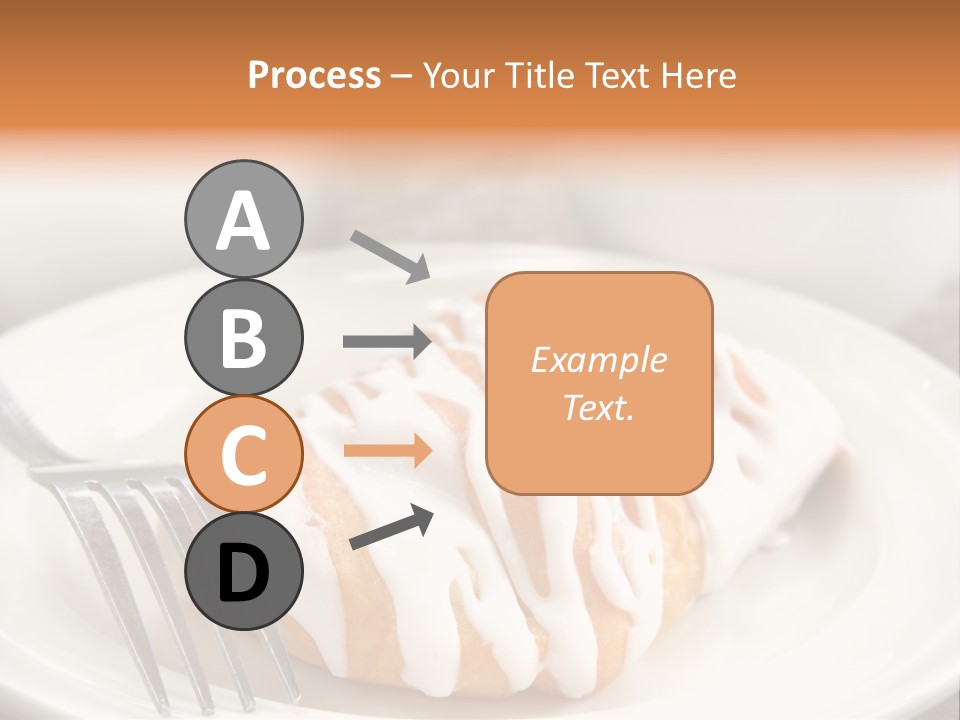 A Cheese Danish And Coffee For Breakfast. PowerPoint Template