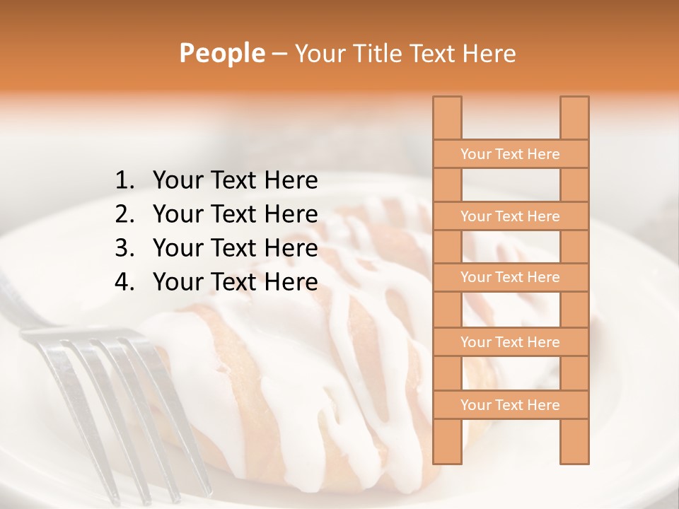 A Cheese Danish And Coffee For Breakfast. PowerPoint Template