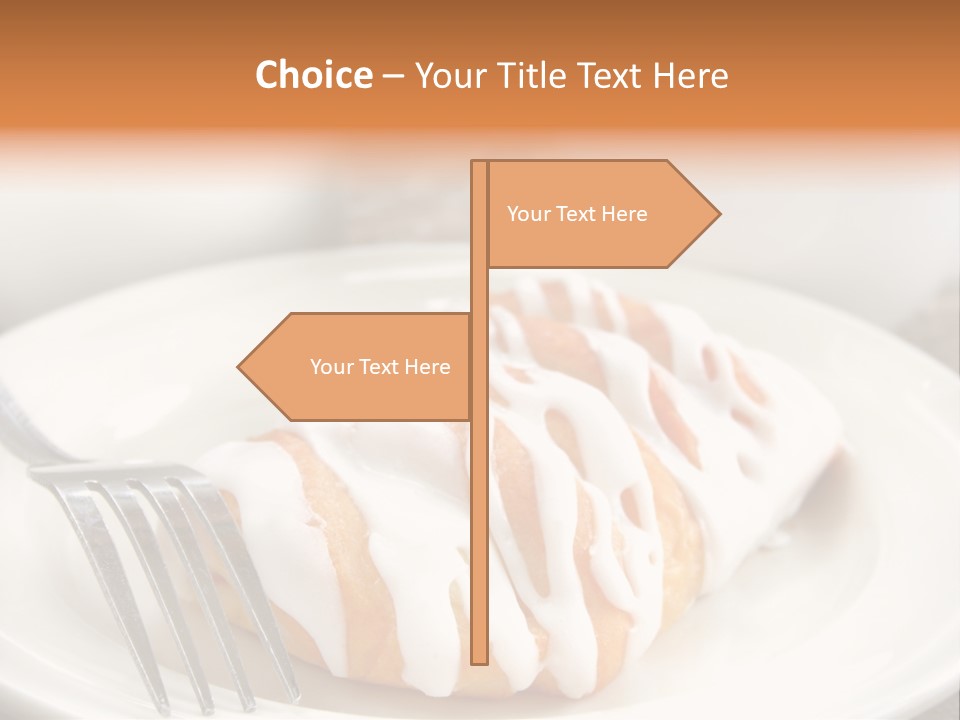 A Cheese Danish And Coffee For Breakfast. PowerPoint Template